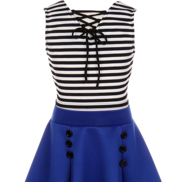 Toddler Girl Top Skirt Set Dress Striped Crop Top Skirts Casual Girl Dress 2 PCS - Picture 2 of 4